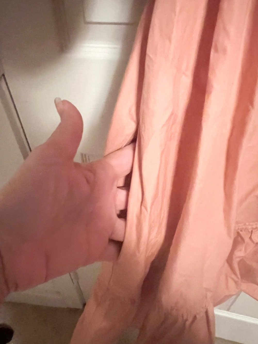 Anthropologie Magali Pascal Stella Puff Sleeve boho  Tunic Dress in Peach size S - Picture 8 of 11